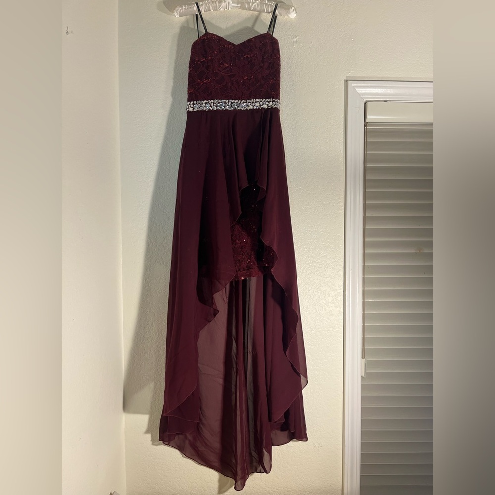 Speechless Deep Maroon Strapless Dress